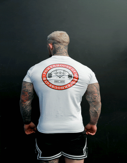 Powerhouse Gym Pro Shop T-Shirt Muscle White