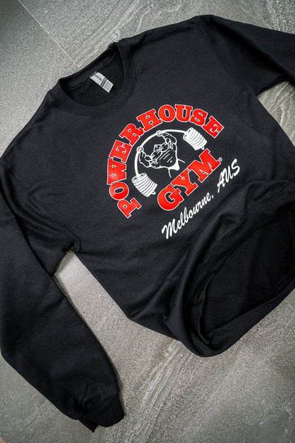 Powerhouse Gym Pro Shop Training Crewneck Black/Red
