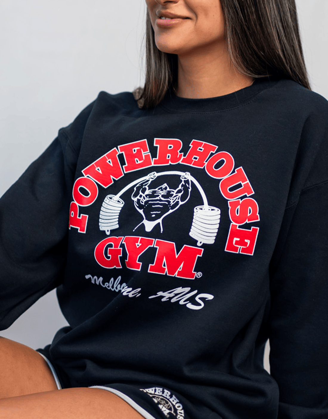 Powerhouse Gym Pro Shop Training Crewneck Black/Red