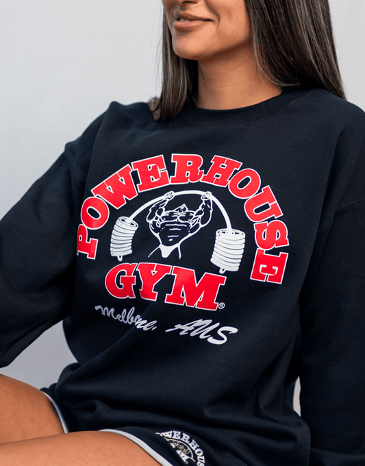 Powerhouse Gym Pro Shop Training Crewneck Black/Red
