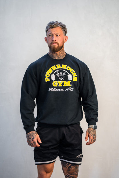 Powerhouse Gym Pro Shop Training Crewneck Black/Yellow