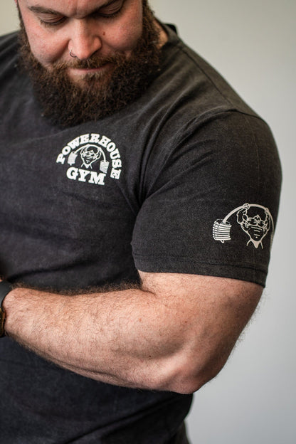 Powerhouse Gym Pro Shop Training Tee Thicc Faded Black