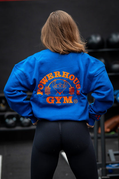 Powerhouse Gym Pro Shop XS Casual Crew- Blue