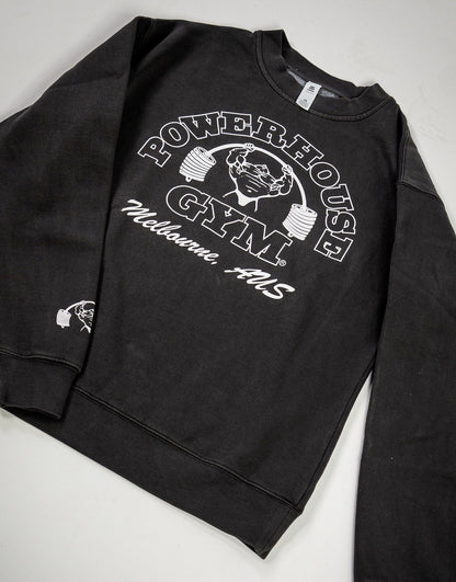 Powerhouse Gym Pro Shop XS Relaxed Crew - Faded Black